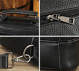 Шкіряна містка чоловіча сумка середніх розмірів Leather Collection (5055), фото 5