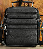 Шкіряна містка чоловіча сумка середніх розмірів Leather Collection (5055), фото 6