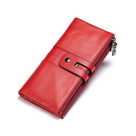 Жіночий шкіряний червоний гаманець (8560)