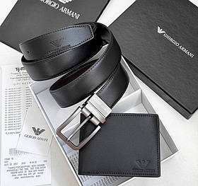 Чоловічий подарунковий набір портмоне і ремінь GA (114)