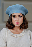 В'язаний берет "Класик" колір повітря