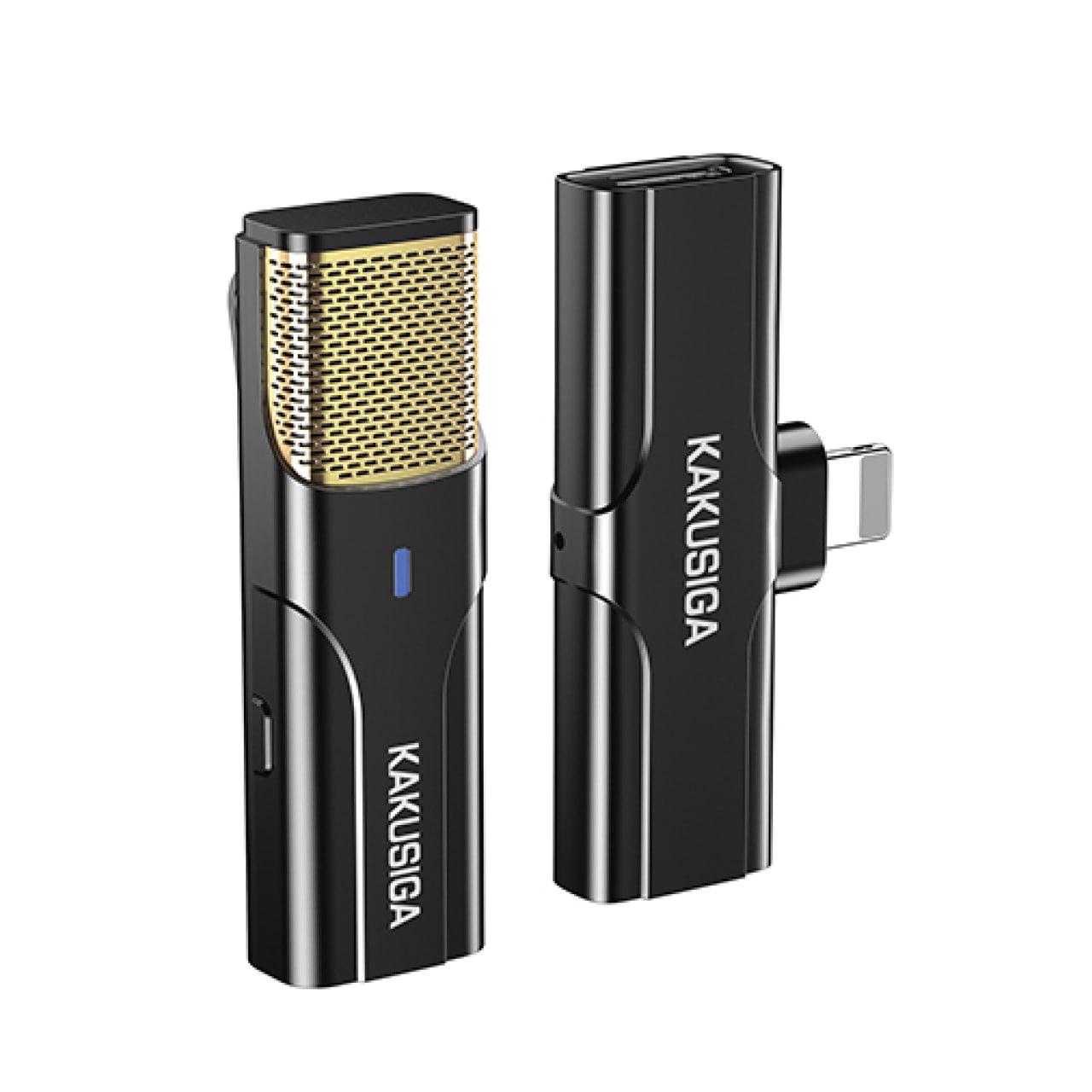 Мікрофон бездротовий петличка Kakusiga KSC-1106 Lightning Black