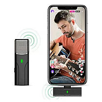 Мікрофон бездротовий петличка Kakusiga KSC-1106 Type-C Black, фото 3