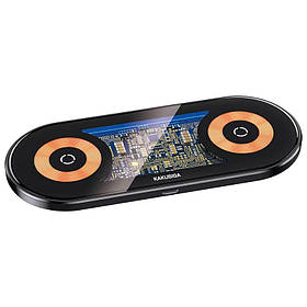 Бездротовий зарядний пристрій Kakusiga KSC-1152 2в1 15W MagSafe Fast Charging Black