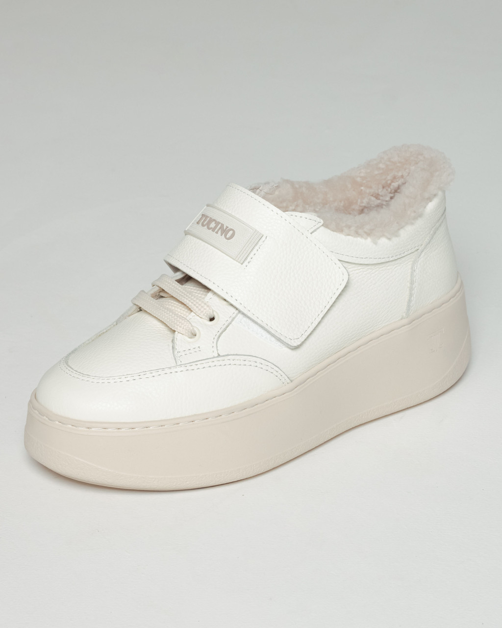 Кросівки зимові на платформі Tucino 72101 37 молочні шкіра