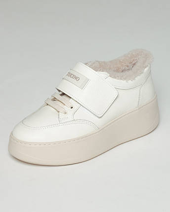 Кросівки зимові на платформі Tucino 72101 37 молочні шкіра, фото 1