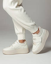 Кросівки зимові на платформі Tucino 72101 37 молочні шкіра, фото 5