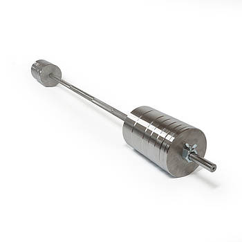 Штанга набірна, пряма 1,8 м, 86 кг, Сталь, без покриття