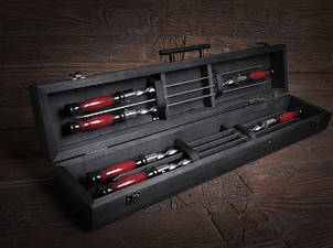 Набір шампурів у кейсі + гравіювання, фото 1