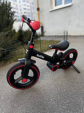 Велосипед-трансформер,велобіг Best Trike з батьківською ручкою, знімні педалі, ручне гальмо, колеса 12 дюймів, фото 4