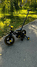 Велосипед-трансформер,велобіг Best Trike з батьківською ручкою, знімні педалі, ручне гальмо, колеса 12 дюймів, фото 3