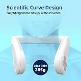 Вентилятор для шиї XIUREI, вентилятори для шиї для жінок, що перезаряджаються з 5000 мАг і 3 швидкості, безлопатевий міні-віх, фото 2