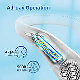 Вентилятор для шиї XIUREI, вентилятори для шиї для жінок, що перезаряджаються з 5000 мАг і 3 швидкості, безлопатевий міні-віх, фото 3