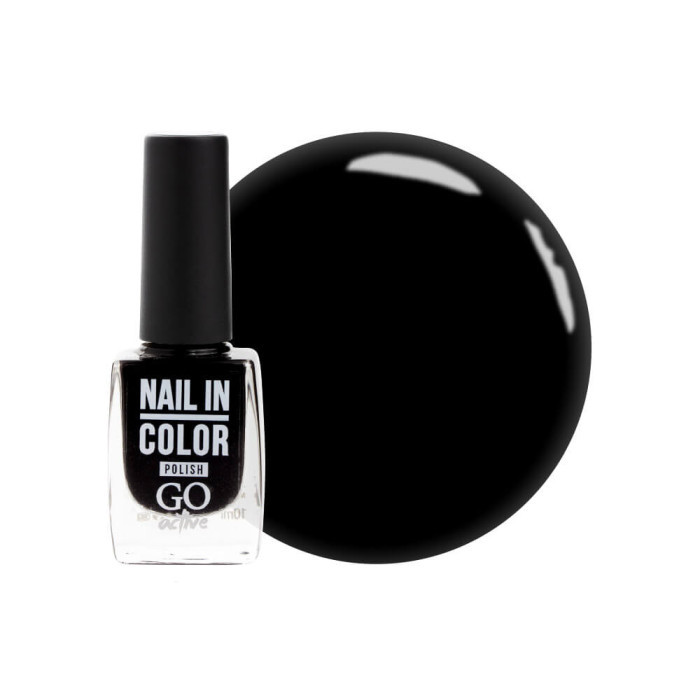 Лак для нігтів GO Active Nail in Color №01 Чорний 10 мл
