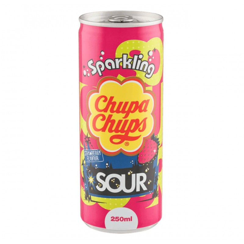 Газований напій Chupa Chups SOUR Strawberry 250 мл