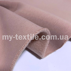 Трикотаж тринитка на флісі Пеньє Туреччина Світла пудра