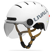 Захисний шолом Livall L23 (M) Ivory White (54-58см), сигнал поворотів та стопів, додаток, зйомний візор (пульт