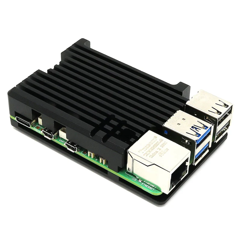Корпус-радіатор для Raspberry Pi 5 алюмінієвий чорний (Aluminium Armor)