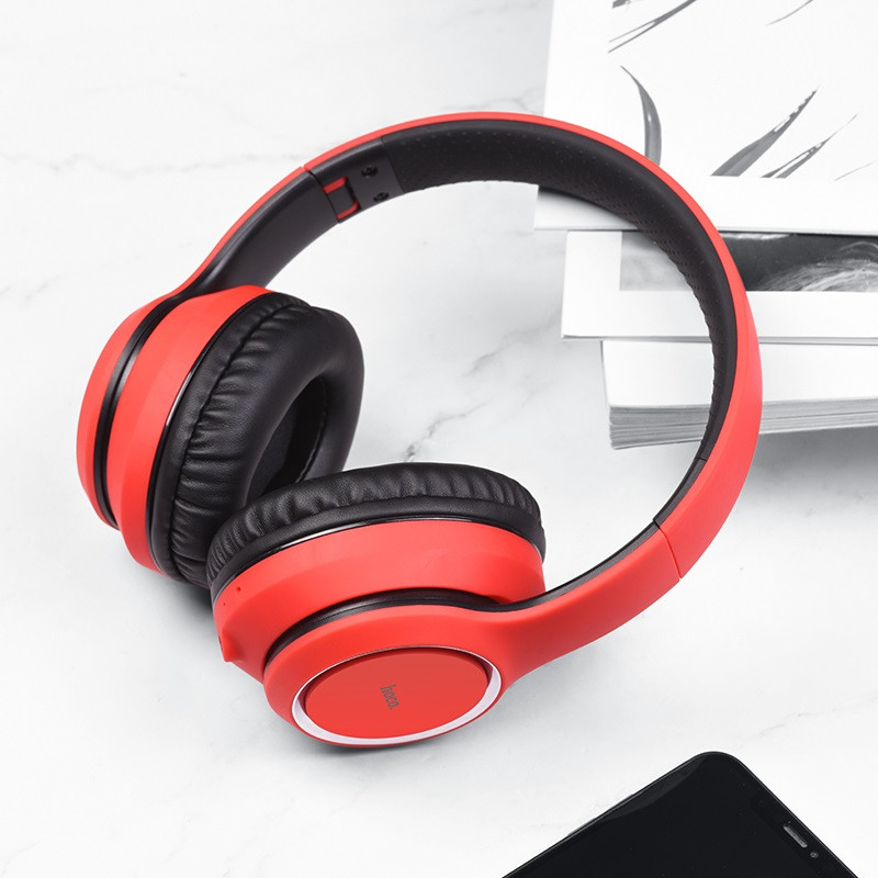 Бездротові bluetooth навушники Hoco W28 MP3 Journey Навушники накладні, червоний