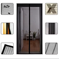 Москитная сетка антимоскитная 100*210см защитная сетка от комаров на магнитах и дверей MAGIC MESH GSH