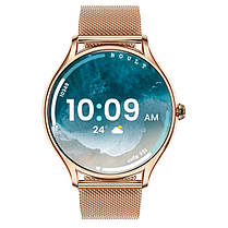 UWatch Розумний смарт годинник Smart Milano Gold Steel, 2 ремешка, фото 2
