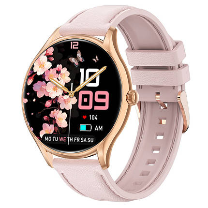 UWatch Розумний смарт годинник Smart Milano Gold Rubber, 2 ремешка, фото 1