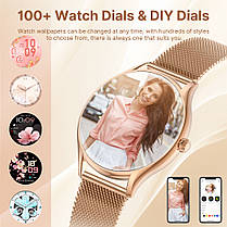 UWatch Розумний смарт годинник Smart Milano Gold Rubber, 2 ремешка, фото 4