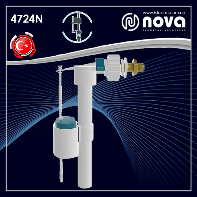 Наповнювальний поплавковий клапан бачка унітазу бічної подачі води 3/8 латунна різьба NOVA 4724N арматура для зливного бачка_арматура для зливного бака в унітазі_арматура для зливного бачка унітазу_комплектуючі для зливного бачка унітазу_nova 4724n_поплавковий клапан бічний латунна різьба nova 4724n_комплектуючі для зливного бачка унітазу_поплавковий клапан бічної подачі води 3/8 латунна різьблення_Поплавковий клапан бічної подачі води 3/8 латунна різьблення_поплавковий клапан бічної подачі води бачка унітазу_поплавковий клапан бічної подачі води 3/8 латунне різьблення_поплавковий клапан бічний 3/8 латунне різьблення_Поплавковий клапан бічної подачі води 3/8_Арматура для зливного бачка унітазу_Зливна арматура для бачка унітазу_Запірна арматура для бачка унітазу_Запчастини арматура для бачка унітазу_Наповнювальна арматура для бачка унітазу_Спускна арматура для бачка унітазу_Комплектуючі зливного бачка_Поплавковий клапан бічної подачі води_Наповнювальна арматура для бачка унітазу 3/8_клапан бічної подачі води 3/8 латунне різьблення_клапан бачка унітазу бічної подачі води 3/8 латунне різьблення_поплавковий клапан бачка унітазу бічний 3/8 латунне різьблення
