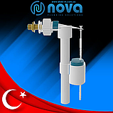 Наповнювальний поплавковий клапан бачка унітазу бічної подачі води 3/8" латунна різьба NOVA 4724N, фото 5