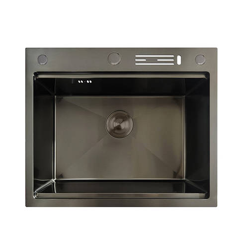 Мийка Mixxus MH6050-SK Nano-Black з н.ст. зі щаблицею для сухо-с підст. під ножі (граф) (MX1942), фото 1