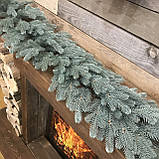 Хвойні гірлянди Traditional литі блакитні (упаковка 6 штук по 2 м), фото 3
