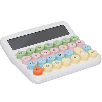 Настільний калькулятор 15х14х3,5см для роботи бухгалтерам та касирам DX-2279 Білий в упаковці1 шт