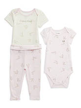 Дитячий комплект Calvin Klein два боді та штани 1159815045 (Рожевий 6-9M)