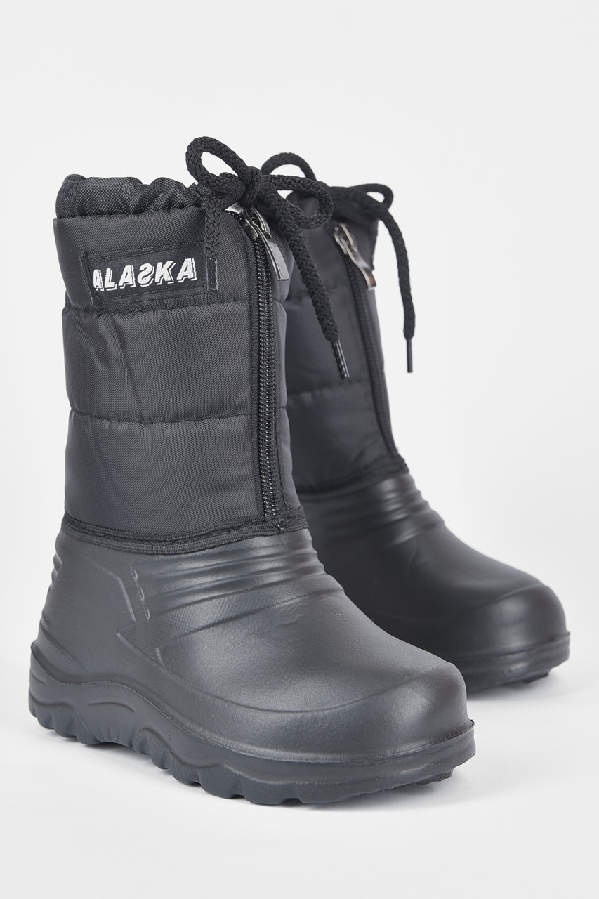 Дутики дитячі на флісі чорного кольору 191540T Безкоштовна доставка, фото 1