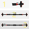 Турнік розсувний Cornix Pro+ 70-100 см XR-0286 Black/Red, фото 9