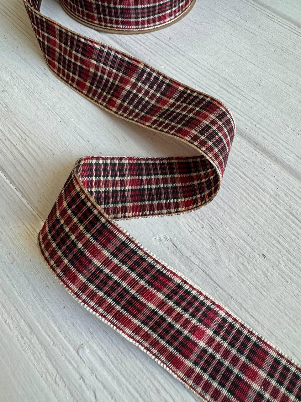 Стрічка " Шотландка "  2.5 см  рулон 20 ярдів