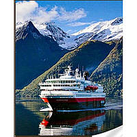 Алмазна мозаїка Круїзний лайнер  розміром 30х40см квадратніі каміння-стрази, на підрамнику, термопакет, ТМ