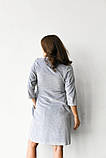 Халат для вагітних та годуючих з м'якого велюру світло-сірий S, фото 3