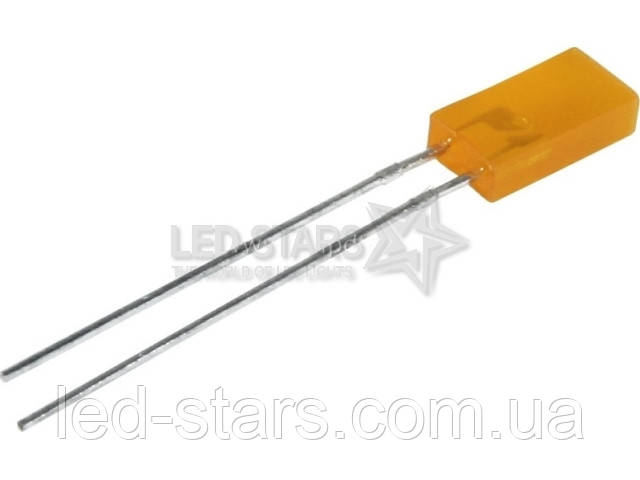 Світлодіод оранжевий 5x2mm. FYL-2513 ED-E 10-15mсd (635nm) прямокутний, дифузний, 120° FORYARD, фото 1