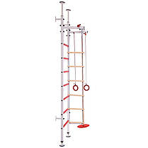 Шведська стінка-стійка з турніком Юніс SP-Planeta L-6776 сталь біло-червоний Код L-6776, фото 2