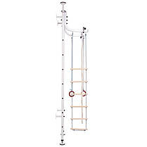 Шведська стінка-стійка з турніком, брусами, лавою для преса і спини SP-Planeta Стойка L-4005 сталь білий Код, фото 4