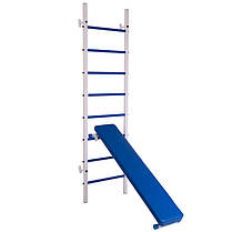 Шведська стінка-стійка з лавою для преса і спини SP-Planeta Тонус 1 L-6786 сталь білий Код L-6786, фото 2