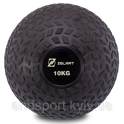 М'яч медичний слембол для кроссфіту Record SLAM BALL FI-7474-10 10кг чорний Код FI-7474-10, фото 1