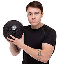 М'яч медичний слембол для кроссфіту Record SLAM BALL FI-7474-5 5кг чорний Код FI-7474-5, фото 5