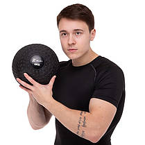 М'яч медичний слембол для кроссфіту Record SLAM BALL FI-7474-6 6кг чорний Код FI-7474-6, фото 4