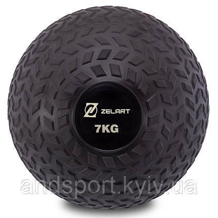 М'яч медичний слембол для кроссфіту Record SLAM BALL FI-7474-7 7кг чорний Код FI-7474-7, фото 1