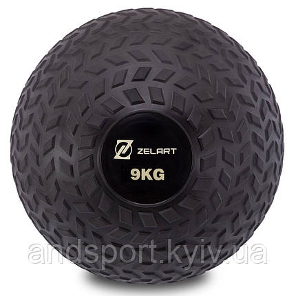 М'яч медичний слембол для кроссфіту Record SLAM BALL FI-7474-9 9кг чорний Код FI-7474-9, фото 1