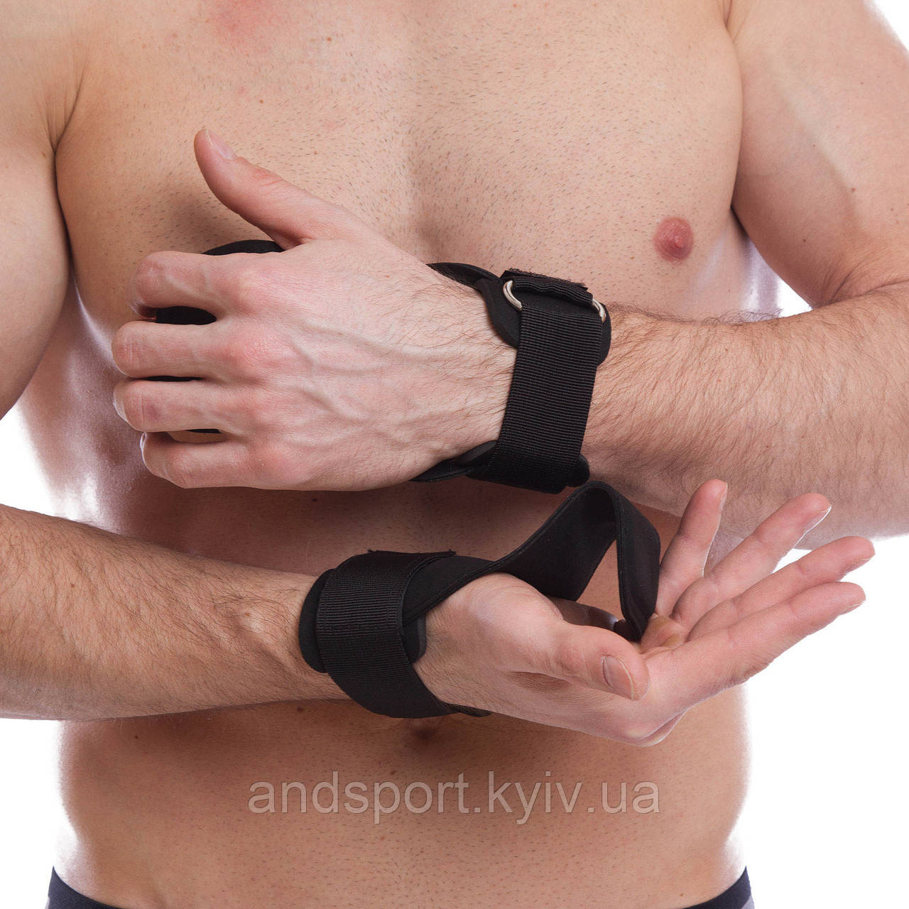 Накладки атлетичні Гріпад для WorkOut з напульсниками SP-Sport TA-501 чорний Код TA-501