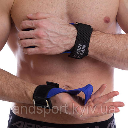 Накладки атлетичні Гріпад для WorkOut з напульсниками SP-Sport SC-80315A кольори в асортименті Код SC-80315A, фото 1