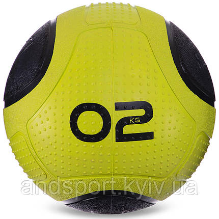 М'яч медичний медбол Zelart Medicine Ball FI-2620-2 2кг зелений-чорний Код FI-2620-2, фото 1
